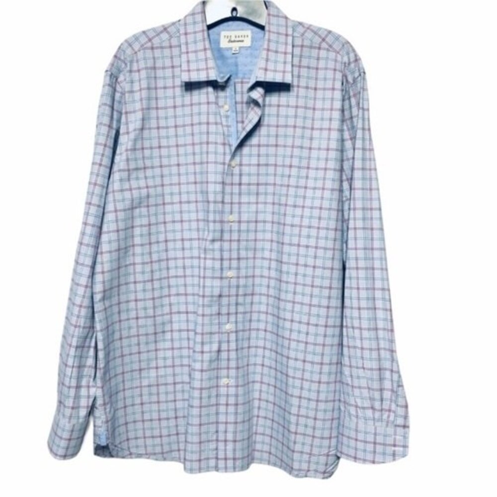 Ted Baker Endurance Checkered Trim Fit Shirt 17